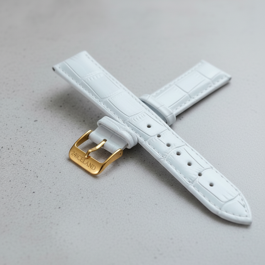 24 ICELAND CROCO / Hvít - Gold