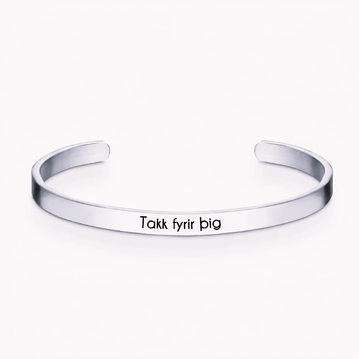 Takk fyrir þig - opið armband