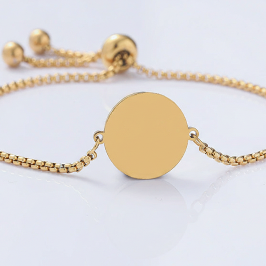 Gullfesti - stillanlegt diskarmband