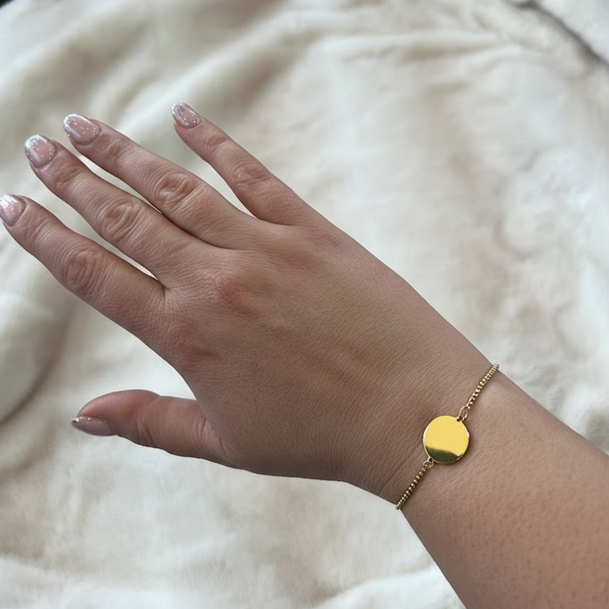 Gullfesti - stillanlegt diskarmband