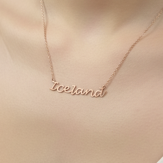 Iceland  hálsmen barna stærð - RoseGold