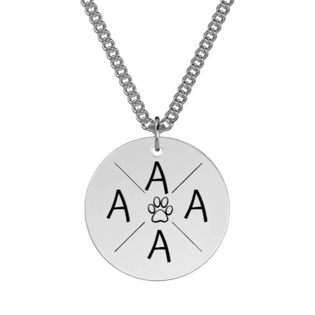 Hálsmen með 4 stafa einrit