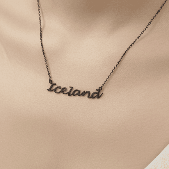 Iceland  hálsmen barna stærð - Black 24 Iceland