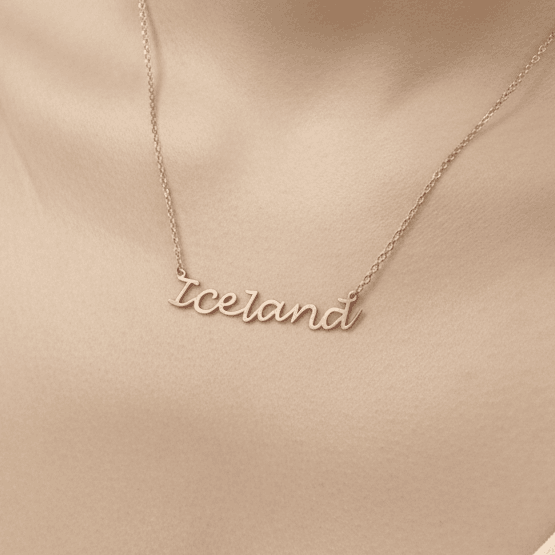 Iceland  hálsmen barna stærð - RoseGold 24 Iceland