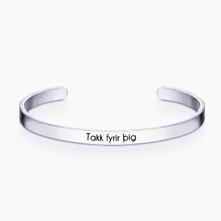 Takk fyrir þig - opið armband 24 Iceland
