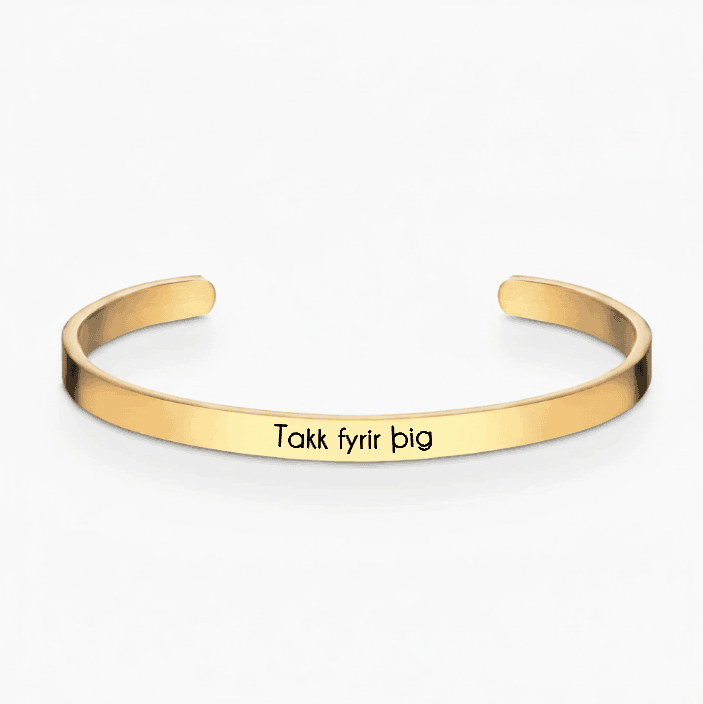 Takk fyrir þig - opið armband 24 Iceland